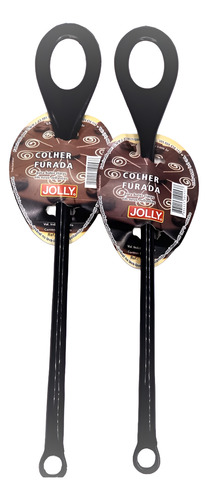 Kit 2 Colher Furada P/ Bater Clara Em Neve E Refresco Jolly
