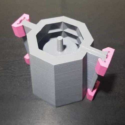 Molde Para Macetas De Concreto, Impreso En 3d Hexagonal