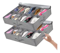 Comprar Zapatera Plegable Bajo Cama 2pz Organizador 24 Pares Zapatos
