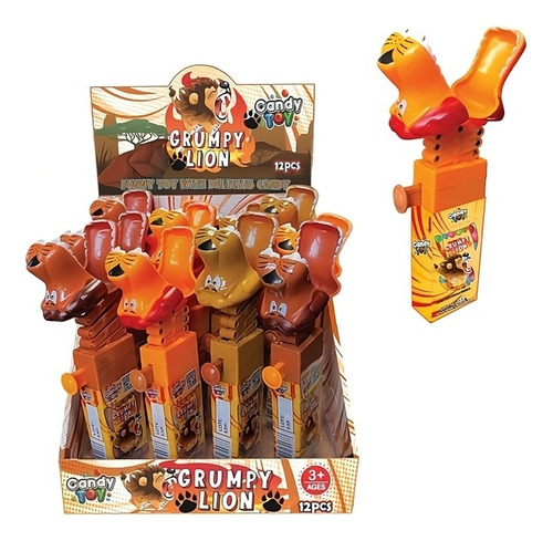 Dulces Juguetes Candy Toy Grumpy Lion León Mordelón X 12 Uds