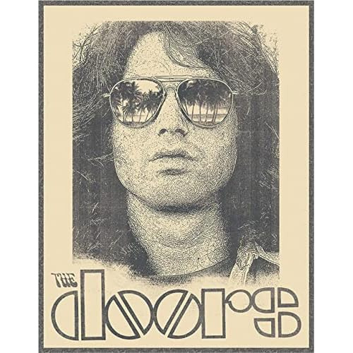 El Doors Morrison Un Cartel De Estaño De Sombras, Deco...