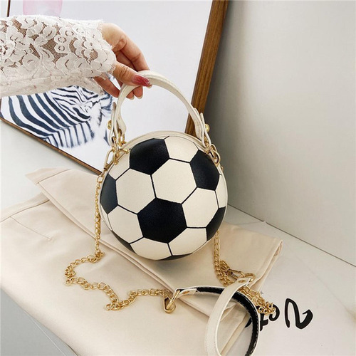 C Elegante Bandolera Con Forma De Balón De Fútbol, Monedero,
