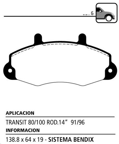 Juego Pastillas De Freno Delanteras Litton Transit 80 - 100