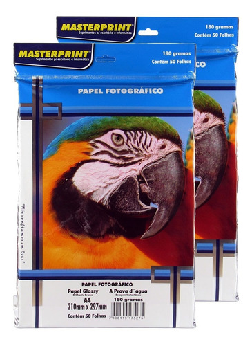 Papel Fotográfico Masterprint 180 Gramas Premiun 100 Folhas