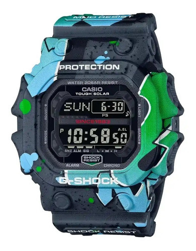 Reloj Casio G-shock Gx-56ss-1 Hombre Ts Color de la correa Azul/Verde/Gris Color del bisel Gris Color del fondo Gris