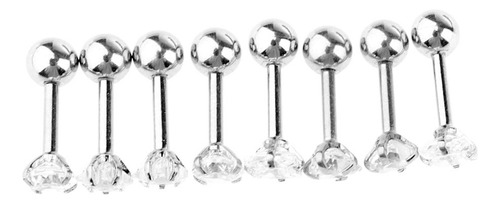 8 Piezas De Material Acero Inoxidable Estrella Circonita