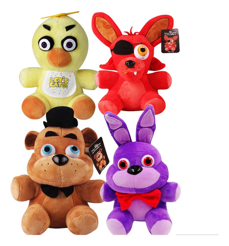 Pack De 4 Peluches Five Nights At Freddy's  Fnaf