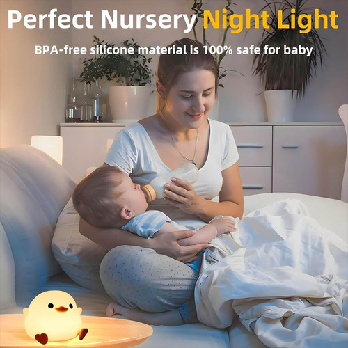 Dodo Duck Night Light, Cute Duck Lamp, Rechargeable