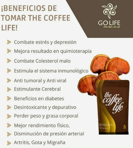 Cafe Organico, Ganoderma, Maitake, Shiitake, Cordyceps Cofee