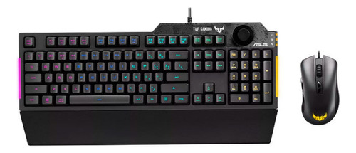 Kit Gamer Teclado Y Mouse Asus Tuf Gaming K1 + M3 Rgb Color del mouse Negro Color del teclado Negro