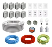 Comprar Kit De Electricidad Domiciliaria Cables X50mts,cajas Y Caños