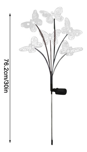 Lámpara De Tierra P Led Solar Con Forma De Flor Transparente