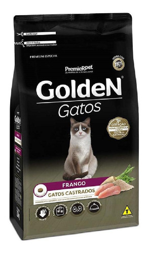 Ração Golden Gatos Castrados Frango 1kg