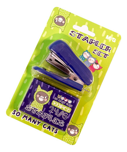 Set De Mini Engrapadora Gatitos Y Grapas