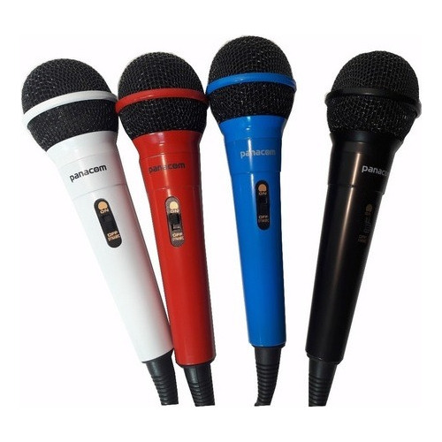 Microfono Karaoke Panacom Mc9603 Cable 3mts Multiuso 6.3mm
