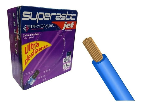 Cable Unipolar 1,5mm Superastic Jet Prysmian Rollo X 100mts.