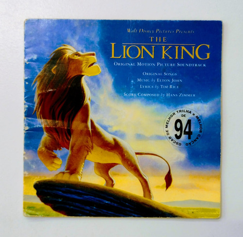 Cd The Lion King O Rei Leão Trilha Sonora Original Do Filme