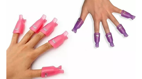 Pack 10 Pinzas Para Quita Esmalte Permanente O Uñas Gel