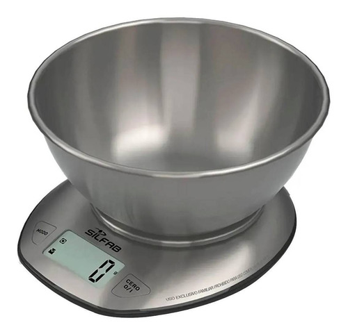 Imagen 1 de 1 de Balanza de cocina digital Silfab Steel BC304 pesa hasta 3kg
