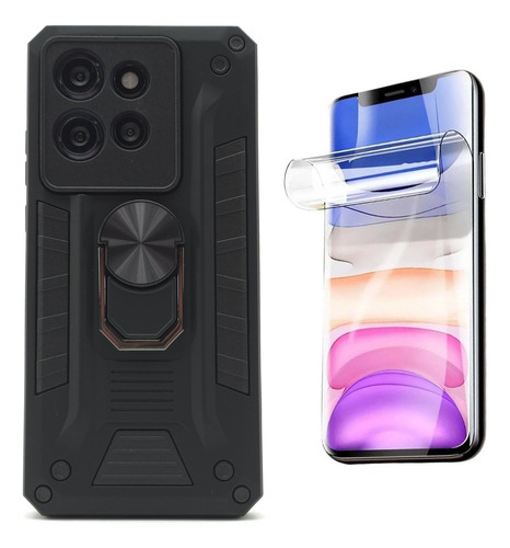 Funda + Mica Para Moto Edge 50 Neo Case Uso Rudo Protector