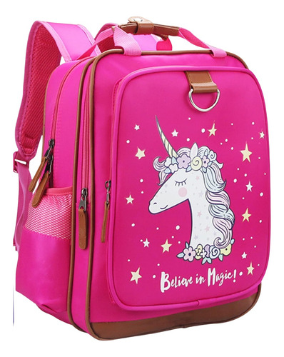 Mochila Para Niños Unicornio 15 Pulgadas Rosa Escolar