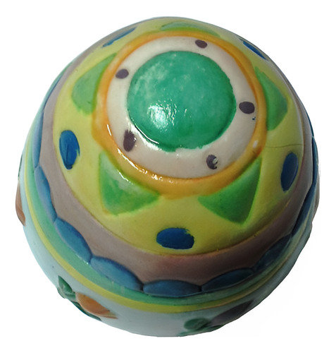 Cofre Porcelana Biscuit Forma Huevo Colores Pastel (Usado)