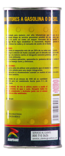 Aditivo Aceite Motor Gasolina Diesel Mc-2 440ml Roshfrans