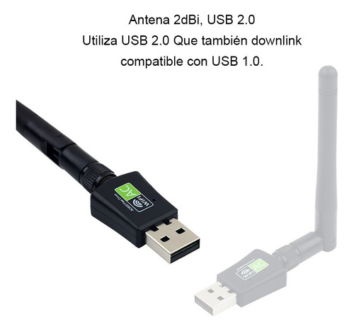 Mini Adaptador Wifi Usb De 600 Mbps For Laptops