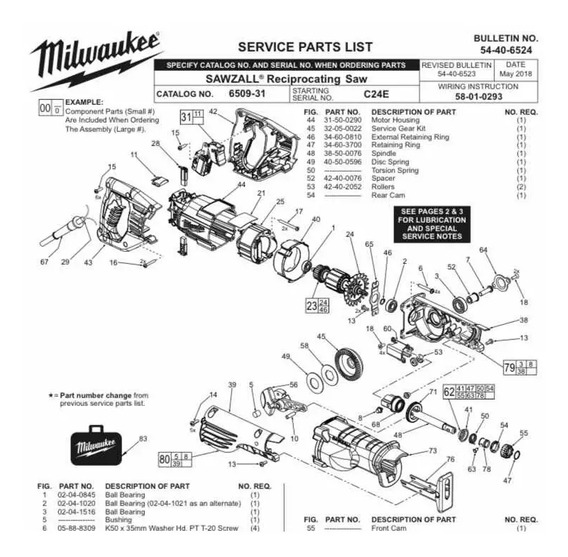 Sierra Sable Milwaukee 6509 | MercadoLibre 📦