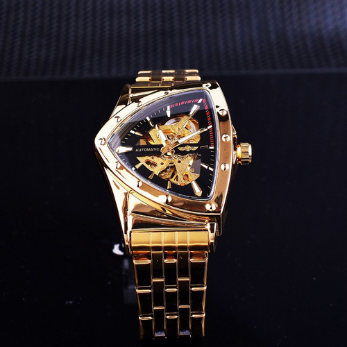 Reloj Winner S1225 De Acero Inoxidable Con Forma De Triángul
