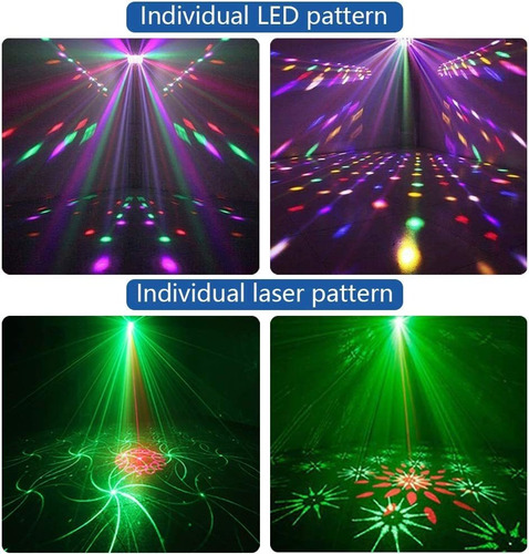 Luces De Fiesta Con Proyector Láser Dj Con Control Remoto