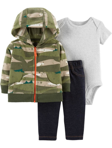 Imagen 1 de 3 de Carters Set 3 Piezas Campera Polar Body Pantalón 6 Meses