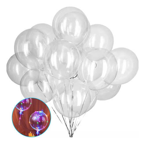 Globo Burbuja Esfera Cristal Pvc 18 Pulgadas X 10 Unidades Color Transparente