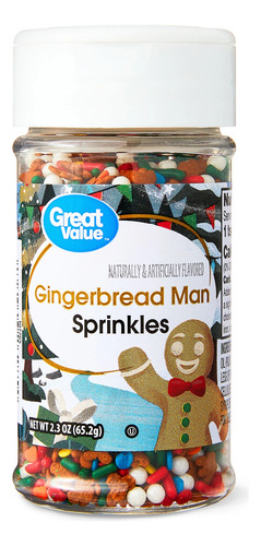Chispas De Dulce Adornar Postres Gingerbread Man Sprinkles