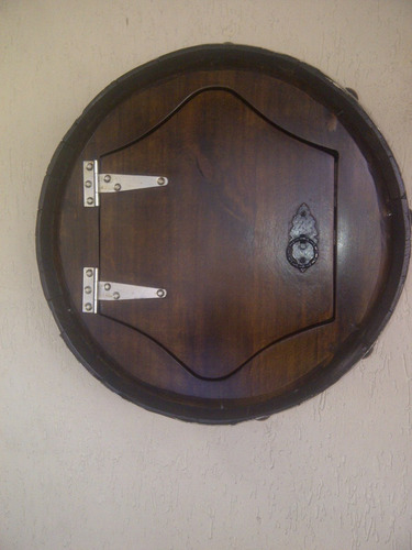 Bar Adorno De Pared Licorera Porta Botella Barril O Barricas