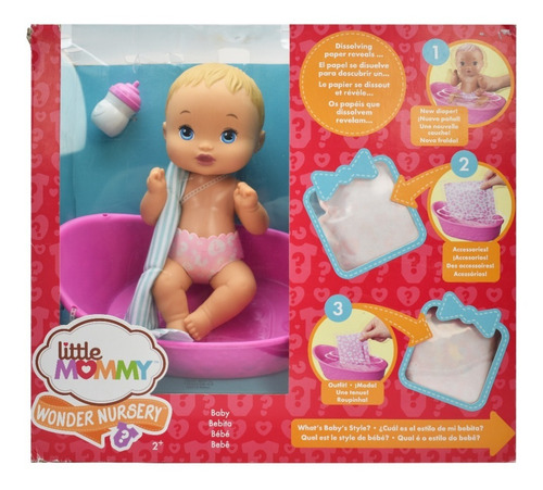 Little Mommy Wonder Nursery Con Bañera Rubia 24cm Mattel Cd