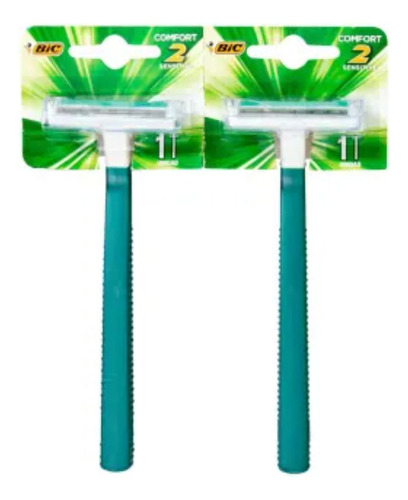 3 Pza Rastrillos Desechables Bic Comfort 2 Sensitive 24 Pzas
