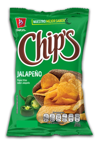 Botana Papas Chip's Jalapeño 655 G