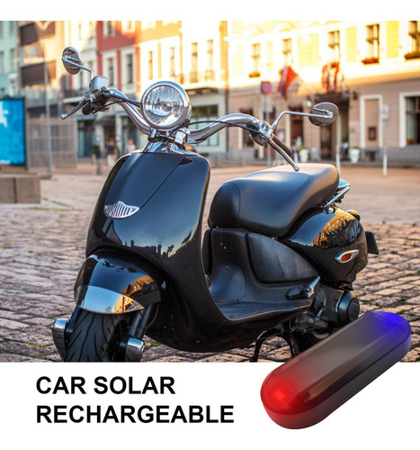 Alarma Simulada Solar Para Coche Falsa Alarma Led Intermiten