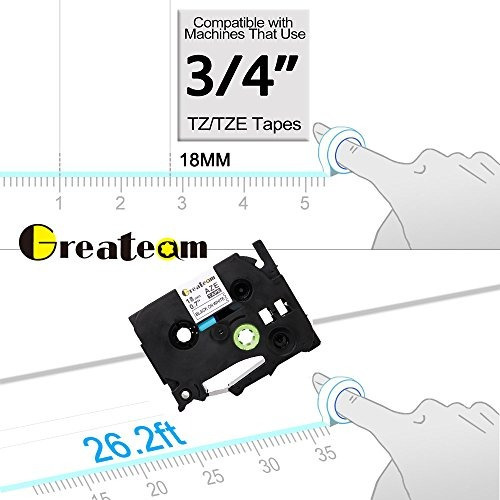 Cintas Rotuladoras, Negro / Blanco Para Brother P-touch 18mm