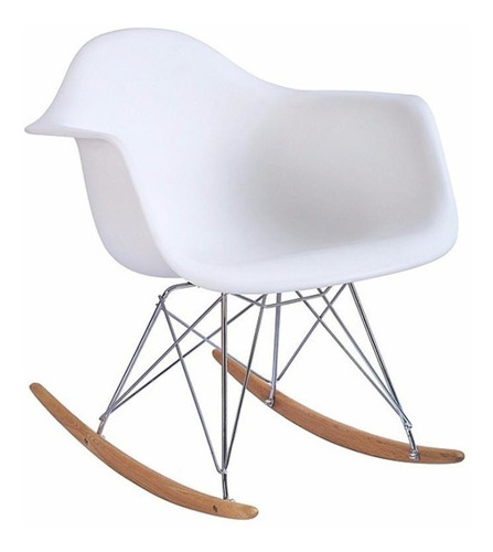 Silla Sillon Mecedor Eames Rocking Chair Blanco