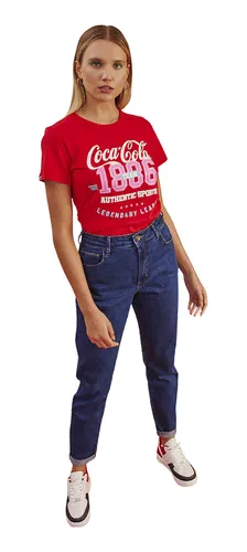 Calça jeans feminina store coca cola