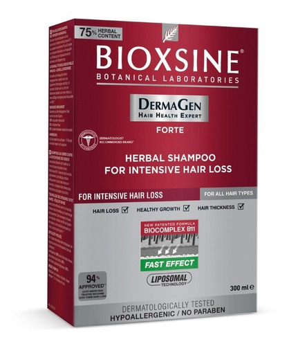 Shampoo Anticaida Bioxsine Forte 300 Ml Para Caida Capilar