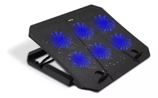 Base Para Notebook 6 Coolers Gamer Led Usb 9 A 15,6 Color Negro