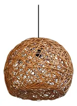 Comprar Colgante Lampara Fibra Natural Modernas Artesanal Hongo 24cm
