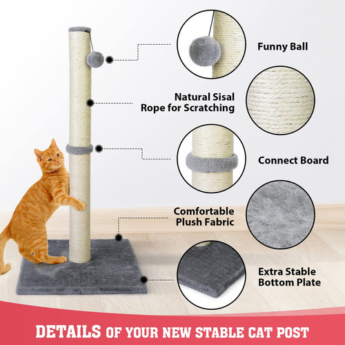 Cat Scratching Post Petellow De 31 Cm De Altura Com Bola Pen