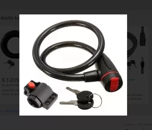 CANDADO PITON PARA Moto Cadena De Seguridad Antirrobo 1 Metro X