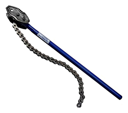 Llave Para Caño Tipo Cadena 8 Pulgadas Uso Pesado Barbero Color Azul