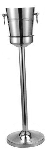 Balde De Gelo Com Suporte, Balde De Gelo Altura 91,5cm Prata