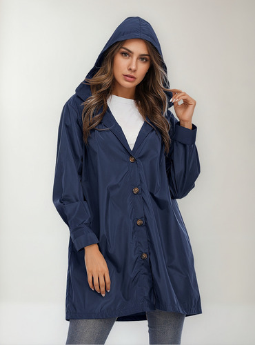 Ropa Impermeable Para Mujer, Chamarra Impermeable Con Capuch
